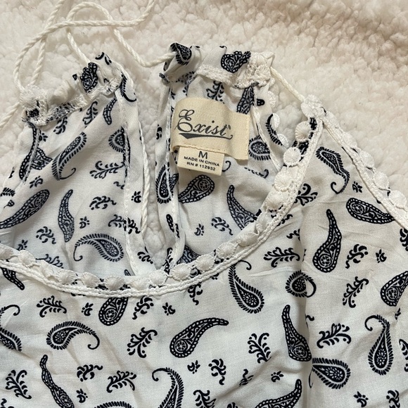 Exist romper ruffle hem pockets tassle tie back - Picture 3 of 7